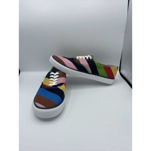 Men's Sperry x Rowing Blazers Top Siders “Croquet Stripers” Rare STS22869 Size 9 - Picture 1 of 6